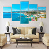 Nice city, french riviera, France Turquoise mediterranean sea Multi Panel Canvas Wall Art