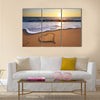 Heart on beach. Romantic composition. multi panel canvas wall art