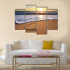 Heart on beach. Romantic composition. multi panel canvas wall art