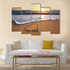 Heart on beach. Romantic composition. multi panel canvas wall art