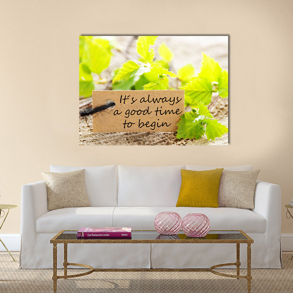 Its Always a Good Time to Begin Multi Panel Canvas Wall Art