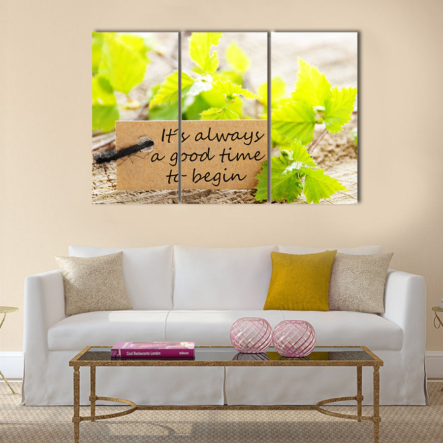Its Always a Good Time to Begin Multi Panel Canvas Wall Art