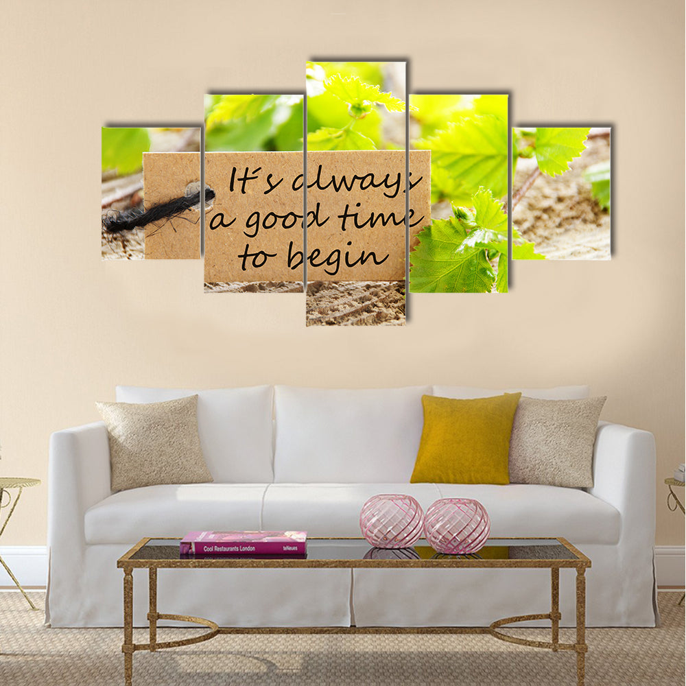 Its Always a Good Time to Begin Multi Panel Canvas Wall Art