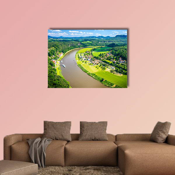 Saxon Switzerland natural reserve near Dresden, Germany Multi panel canvas wall art