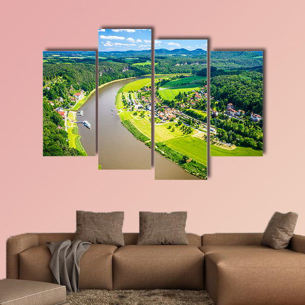 Saxon Switzerland natural reserve near Dresden, Germany Multi panel canvas wall art