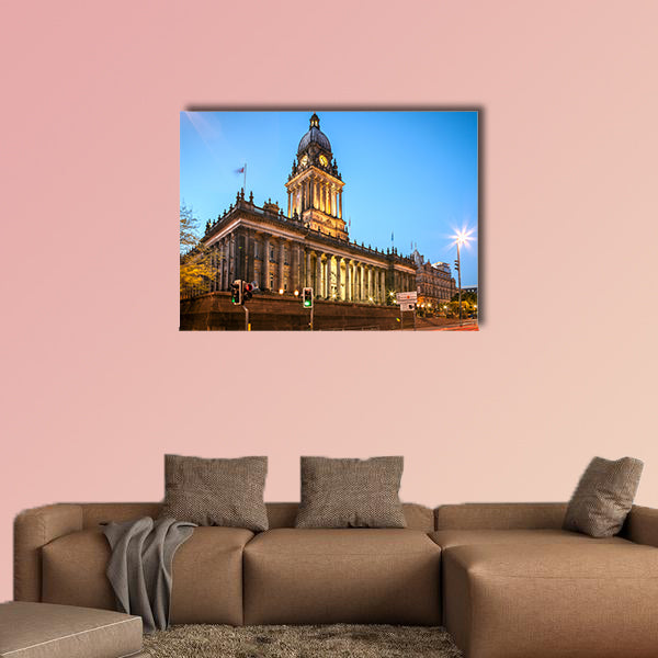 Leeds Town Hall in the city centre of Leeds England multi panel canvas wall art