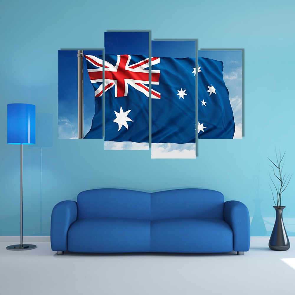 Flag of Australia Multi panel canvas wall art