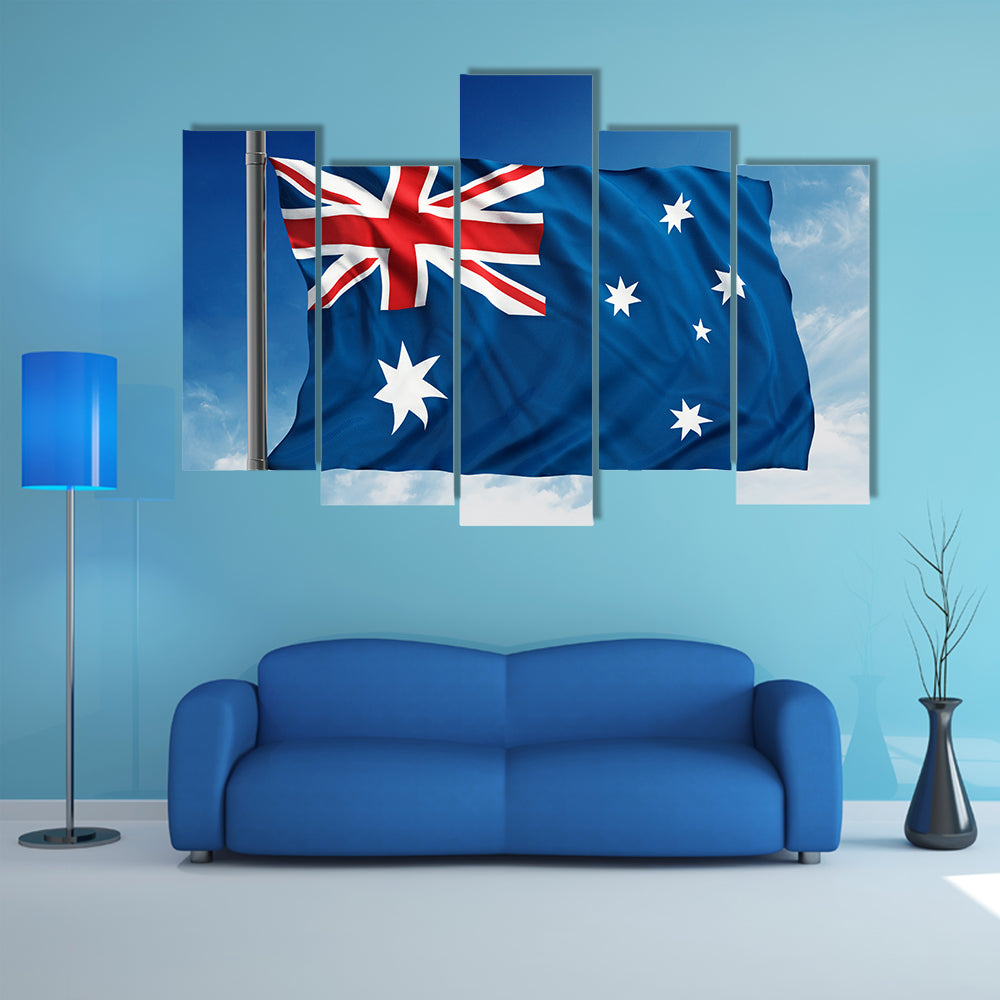 Flag of Australia Multi panel canvas wall art