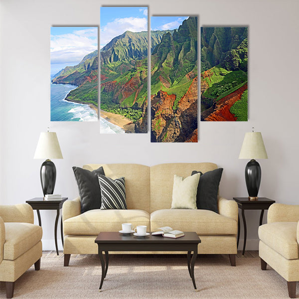Na Pali Coast, Kauai, Hawaii Multi panel canvas wall art