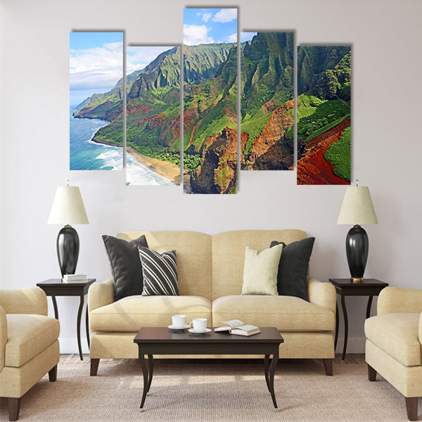 Na Pali Coast, Kauai, Hawaii Multi panel canvas wall art