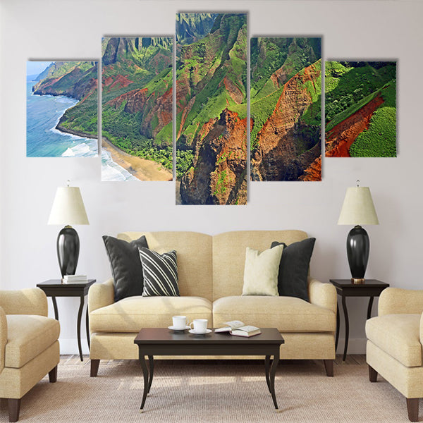 Na Pali Coast, Kauai, Hawaii Multi panel canvas wall art
