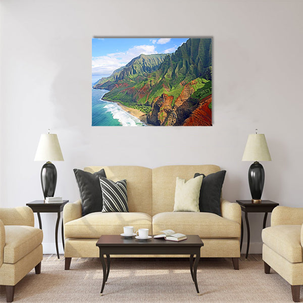 Na Pali Coast, Kauai, Hawaii Multi Panel Canvas Wall Art