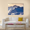 Fantastic evening winter landscape. Colorful overcast sky Multi panel canvas wall art