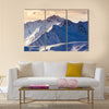 Fantastic evening winter landscape. Colorful overcast sky Multi panel canvas wall art