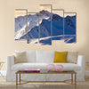 Fantastic evening winter landscape. Colorful overcast sky Multi panel canvas wall art