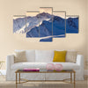 Fantastic evening winter landscape. Colorful overcast sky Multi panel canvas wall art