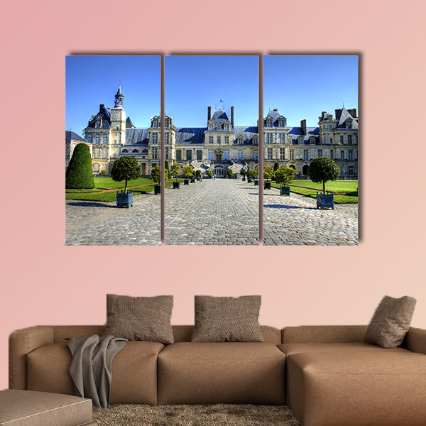 Chateau de Fontainebleau, France multi panel canvas wall art