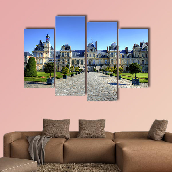 Chateau de Fontainebleau, France multi panel canvas wall art