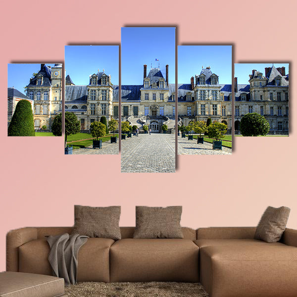 Chateau de Fontainebleau, France multi panel canvas wall art
