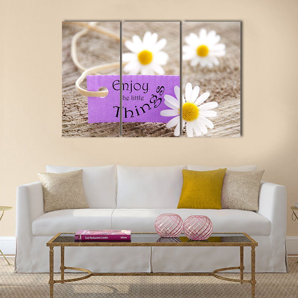 Enjoy the little Things Multi Panel Canvas Wall Art