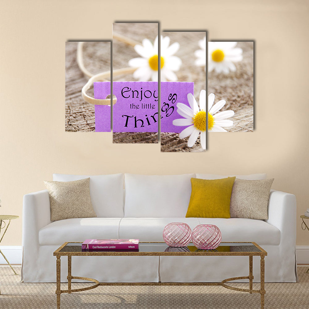 Enjoy the little Things Multi Panel Canvas Wall Art
