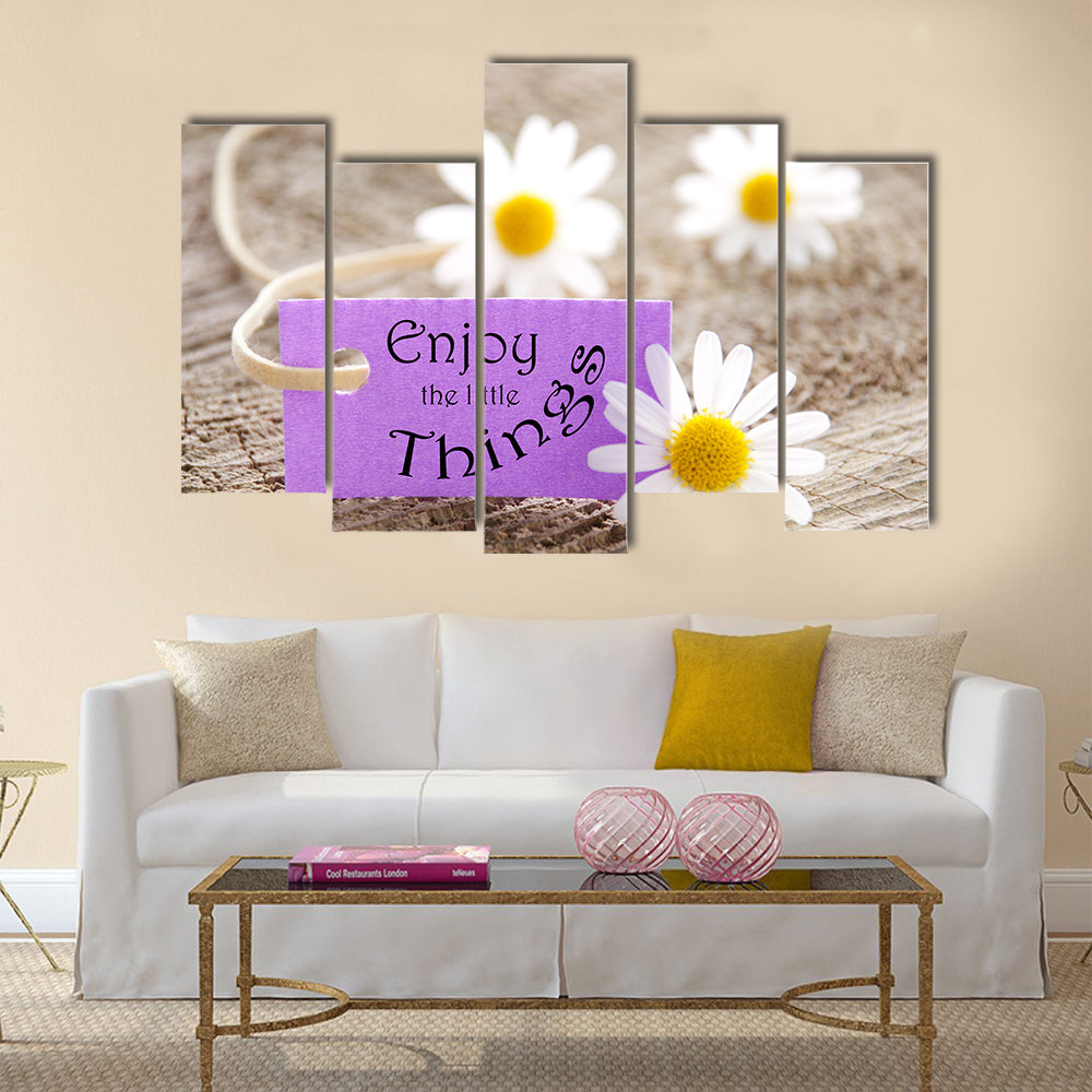 Enjoy the little Things Multi Panel Canvas Wall Art