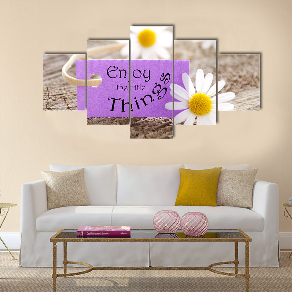 Enjoy the little Things Multi Panel Canvas Wall Art