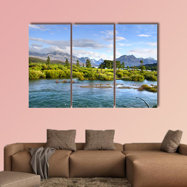Lakes of Glacier national park multi panel canvas wall art