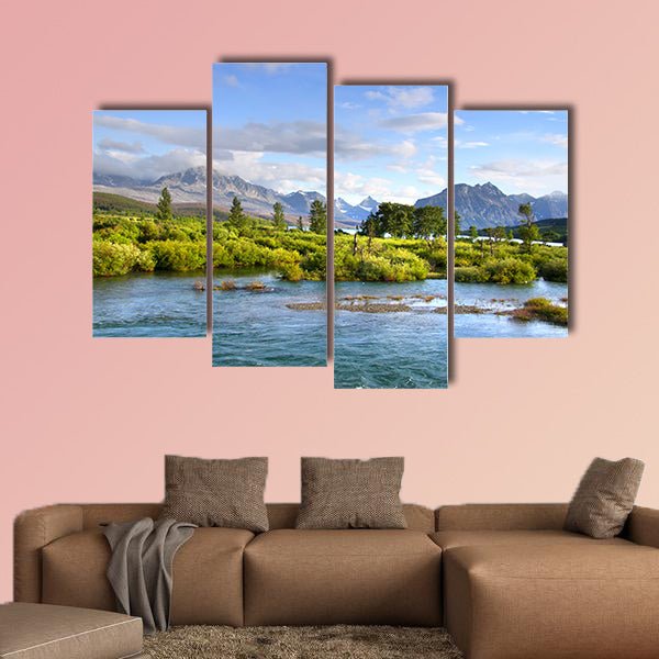 Lakes of Glacier national park multi panel canvas wall art