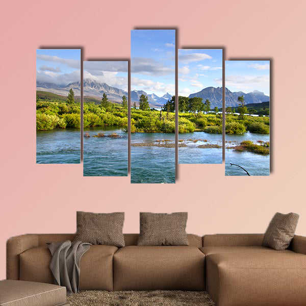 Lakes of Glacier national park multi panel canvas wall art