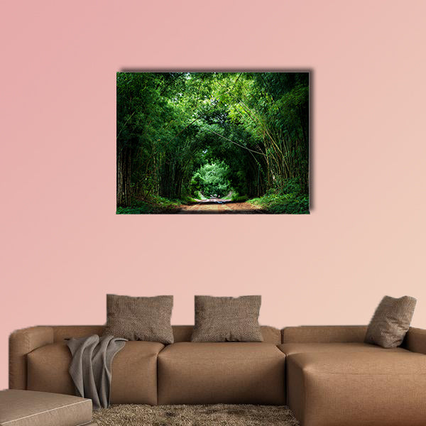 Road with Bamboo multi panel canvas wall art
