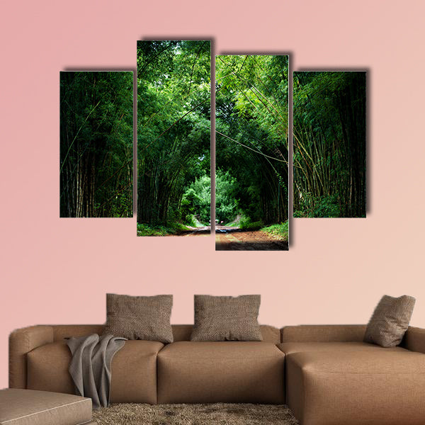 Road with Bamboo multi panel canvas wall art