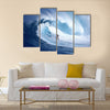 A Wave Surfing At The Sea, Great Port, Multi Panel Canvas Wall Art