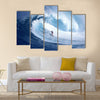 A Wave Surfing At The Sea, Great Port, Multi Panel Canvas Wall Art