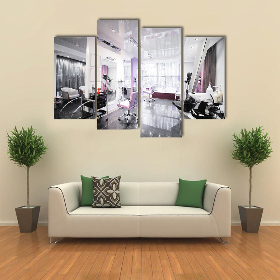 Brand New Interior of European beauty salon Multi Panel Canvas Wall Art
