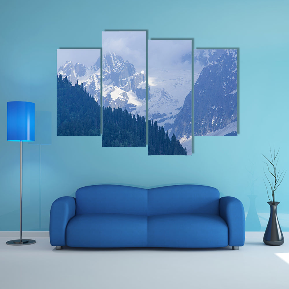 Rocky Mountains in Jammu and Kashmir Multi Panel Canvas Wall Art