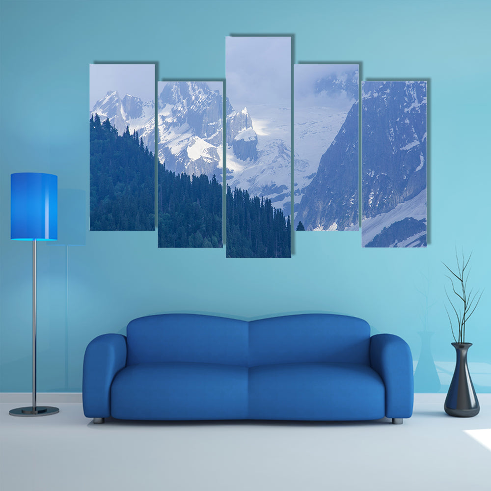 Rocky Mountains in Jammu and Kashmir Multi Panel Canvas Wall Art