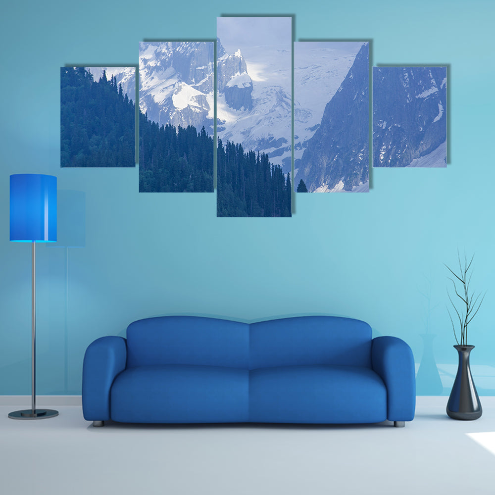 Rocky Mountains in Jammu and Kashmir Multi Panel Canvas Wall Art