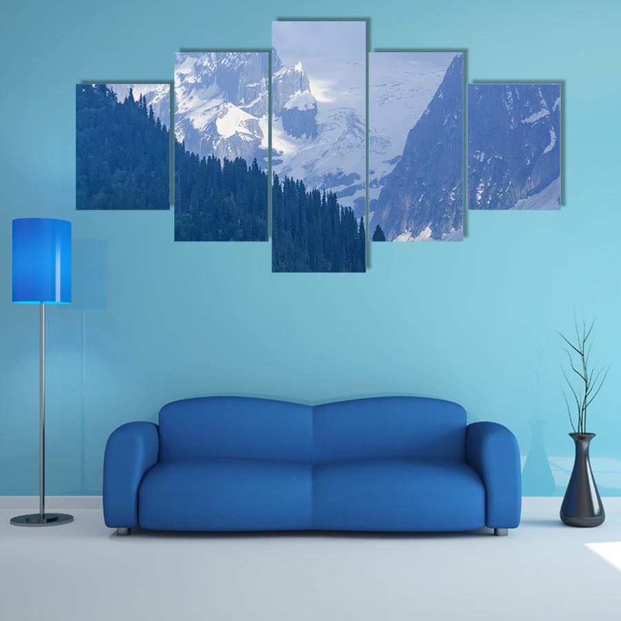 Rocky Mountains in Jammu and Kashmir Multi Panel Canvas Wall Art