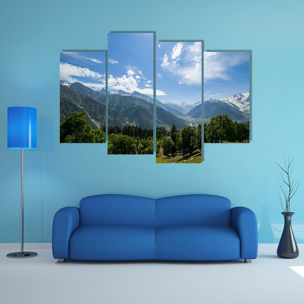 A most Mountain Range with forest multi panel canvas wall art