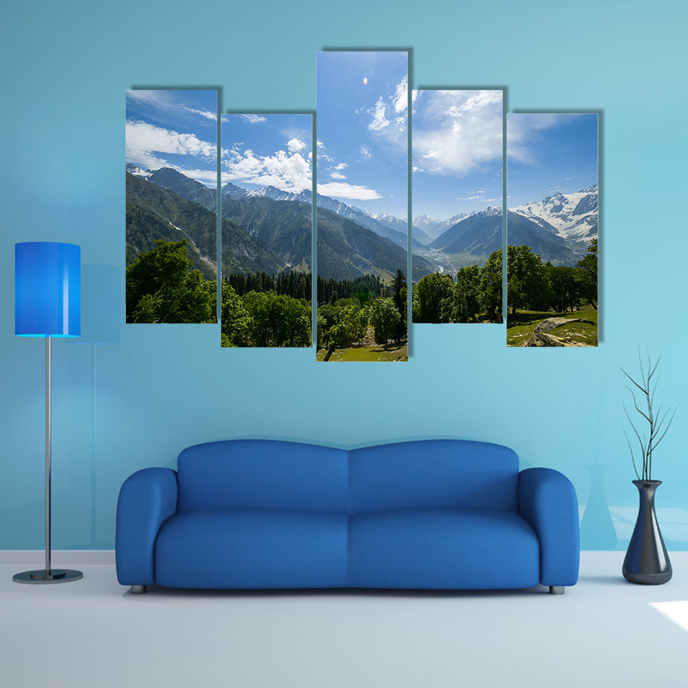 A most Mountain Range with forest multi panel canvas wall art