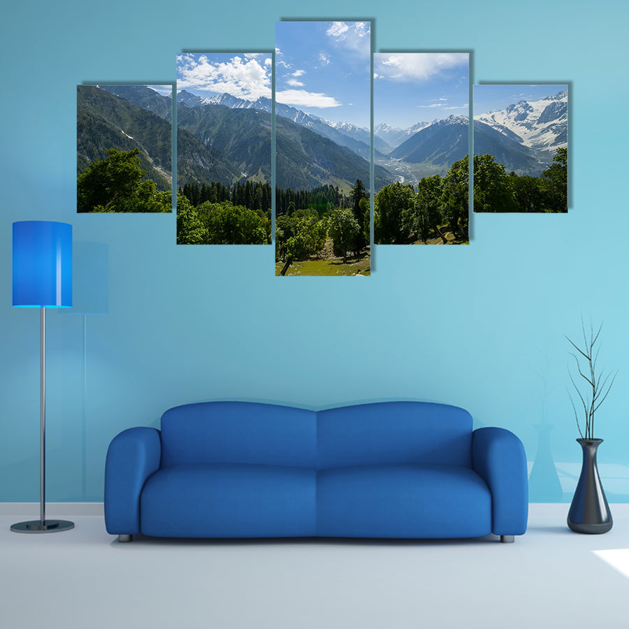 A most Mountain Range with forest multi panel canvas wall art