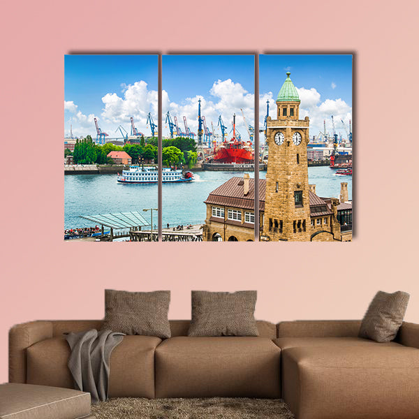 Famous Hamburger Landungsbruecken, St Pauli district, Germany wall art