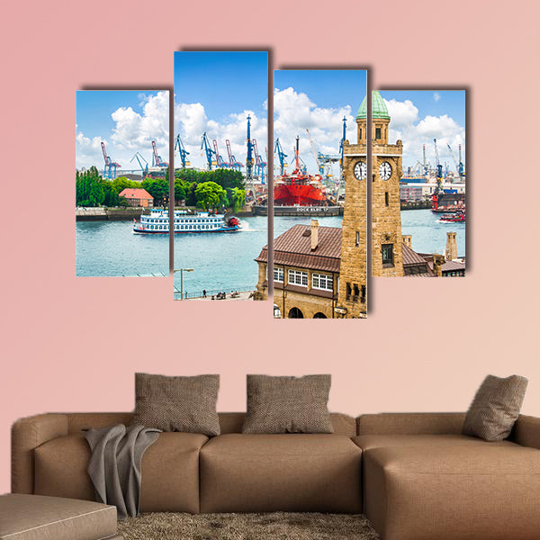 Famous Hamburger Landungsbruecken, St Pauli district, Germany wall art