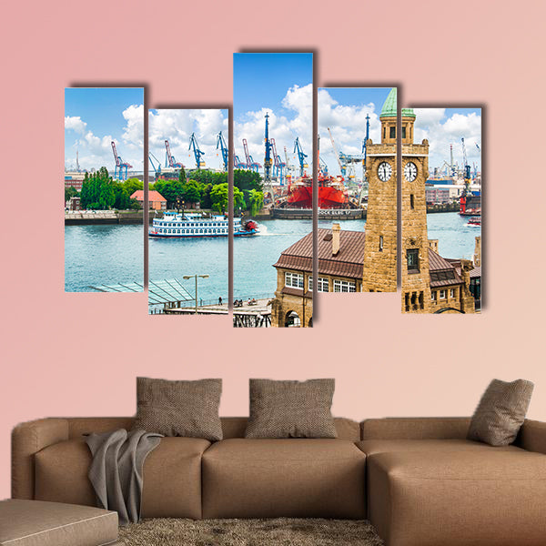 Famous Hamburger Landungsbruecken, St Pauli district, Germany wall art