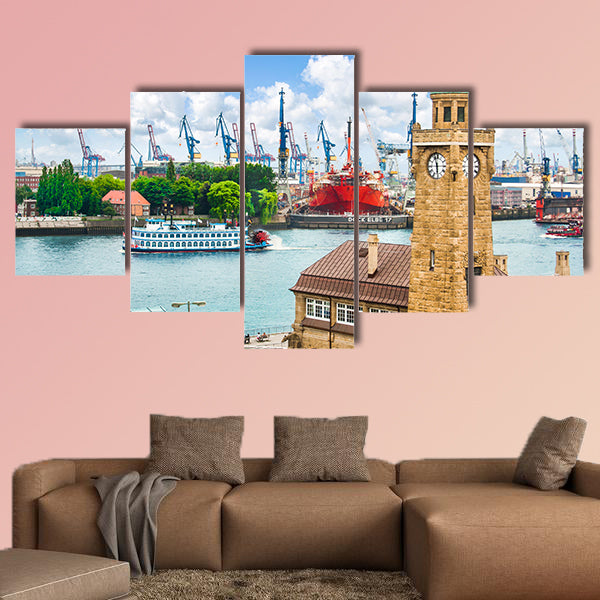 Famous Hamburger Landungsbruecken, St Pauli district, Germany wall art