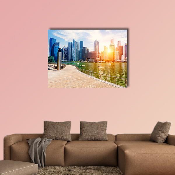 Singapore city skyline at day multi panel canvas wall art