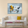 Ice hockey players on the ice Multi panel canvas wall art