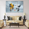 Ice hockey players on the ice Multi panel canvas wall art