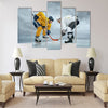 Ice hockey players on the ice Multi panel canvas wall art